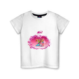 Детская футболка хлопок с принтом Winx club new в Белгороде, 100% хлопок | круглый вырез горловины, полуприлегающий силуэт, длина до линии бедер | winx | винкс