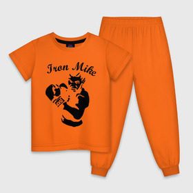 Детская пижама хлопок с принтом Майк Тайсон в Белгороде, 100% хлопок |  брюки и футболка прямого кроя, без карманов, на брюках мягкая резинка на поясе и по низу штанин
 | Тематика изображения на принте: mike tyson | железный майк