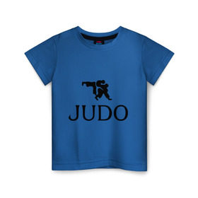 Детская футболка хлопок с принтом Дзюдо в Белгороде, 100% хлопок | круглый вырез горловины, полуприлегающий силуэт, длина до линии бедер | дзюдо