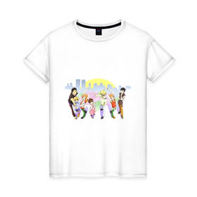 Женская футболка хлопок с принтом Ouran High School Host Club. Hit The City в Белгороде, 100% хлопок | прямой крой, круглый вырез горловины, длина до линии бедер, слегка спущенное плечо | 