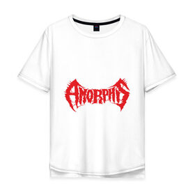 Мужская футболка хлопок Oversize с принтом Amorphis в Белгороде, 100% хлопок | свободный крой, круглый ворот, “спинка” длиннее передней части | аморфис | лого amorphis | лого аморфис | логотип amorphis | логотип аморфис | символика аморфис | эмблема amorphis | эмблема аморфис