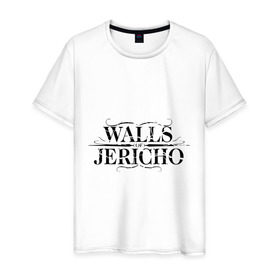 Мужская футболка хлопок с принтом Walls Jericho в Белгороде, 100% хлопок | прямой крой, круглый вырез горловины, длина до линии бедер, слегка спущенное плечо. | 