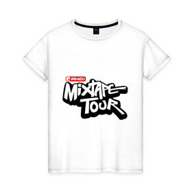 Женская футболка хлопок с принтом AND1 Mixtape tour в Белгороде, 100% хлопок | прямой крой, круглый вырез горловины, длина до линии бедер, слегка спущенное плечо | mixtape tour | баскетбольный тур | микстейп тур