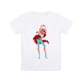 Детская футболка хлопок с принтом Лейла в Белгороде, 100% хлопок | круглый вырез горловины, полуприлегающий силуэт, длина до линии бедер | winx | винкс | лейлалейла