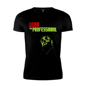 Мужская футболка премиум с принтом Leon the Professional в Белгороде, 92% хлопок, 8% лайкра | приталенный силуэт, круглый вырез ворота, длина до линии бедра, короткий рукав | 