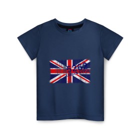 Детская футболка хлопок с принтом England Urban flag в Белгороде, 100% хлопок | круглый вырез горловины, полуприлегающий силуэт, длина до линии бедер | 5262 | england | gb | uk | urban style | англия | британия | британский флаг | великобритания | флаги