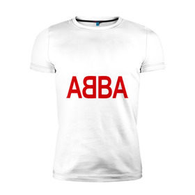 Мужская футболка премиум с принтом ABBA в Белгороде, 92% хлопок, 8% лайкра | приталенный силуэт, круглый вырез ворота, длина до линии бедра, короткий рукав | Тематика изображения на принте: 70е | 80е | abba | абба | группа | квартет | музыка | музыкальные группы | поп музыка