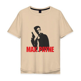 Мужская футболка хлопок Oversize с принтом Max Payne (2) в Белгороде, 100% хлопок | свободный крой, круглый ворот, “спинка” длиннее передней части | max payne | shooter | макс пейн | стрелялка | шутер