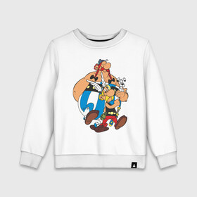 Детский свитшот хлопок с принтом Asterix&Obelix (3) в Белгороде, 100% хлопок | круглый вырез горловины, эластичные манжеты, пояс и воротник | Тематика изображения на принте: астерикс | астерикс и обеликс | обеликс