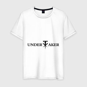 Мужская футболка хлопок с принтом Undertaker в Белгороде, 100% хлопок | прямой крой, круглый вырез горловины, длина до линии бедер, слегка спущенное плечо. | джон сина