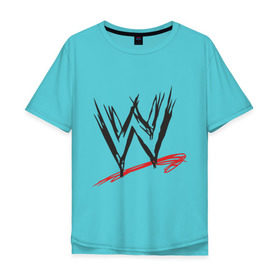 Мужская футболка хлопок Oversize с принтом WWE в Белгороде, 100% хлопок | свободный крой, круглый ворот, “спинка” длиннее передней части | джон сина
