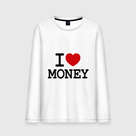 Мужской лонгслив хлопок с принтом I love money в Белгороде, 100% хлопок |  | i love | money | бабки | бабло | бабосы | валюта | деньги | доллары | евро | купюры | люблю деньги