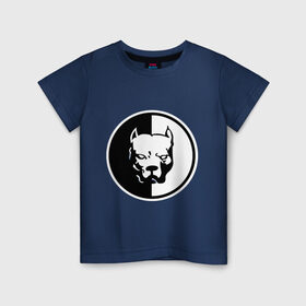 Детская футболка хлопок с принтом Pitbull (2) в Белгороде, 100% хлопок | круглый вырез горловины, полуприлегающий силуэт, длина до линии бедер | Тематика изображения на принте: pitbull | спартак