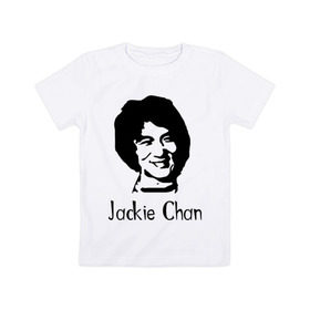 Детская футболка хлопок с принтом Jackie Chan в Белгороде, 100% хлопок | круглый вырез горловины, полуприлегающий силуэт, длина до линии бедер | Тематика изображения на принте: 
