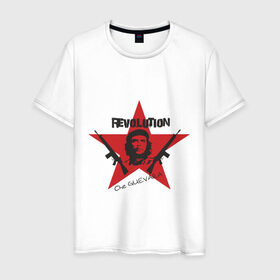 Мужская футболка хлопок с принтом Che Guevara - revolution в Белгороде, 100% хлопок | прямой крой, круглый вырез горловины, длина до линии бедер, слегка спущенное плечо. | че гевара