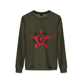 Женский свитшот хлопок с принтом Che Guevara - revolution в Белгороде, 100% хлопок | прямой крой, круглый вырез, на манжетах и по низу широкая трикотажная резинка  | че гевара