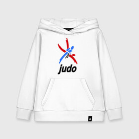 Детская толстовка хлопок с принтом Дзюдо - Judo эмблема в Белгороде, 100% хлопок | Круглый горловой вырез, эластичные манжеты, пояс, капюшен | дзюдо