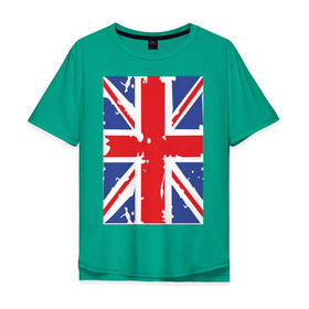 Мужская футболка хлопок Oversize с принтом Британский флаг в Белгороде, 100% хлопок | свободный крой, круглый ворот, “спинка” длиннее передней части | great britain | uk | united kingdom | английский флаг | британский флаг | флаг uk | флаг англии | флаг британии | флаг великобритании
