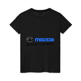 Женская футболка хлопок с принтом Мazda zoom-zoom в Белгороде, 100% хлопок | прямой крой, круглый вырез горловины, длина до линии бедер, слегка спущенное плечо | mazda | авто | авто2012 | логотип | мазда | машины | философия mazda zoom zoomzoom zoom | японские