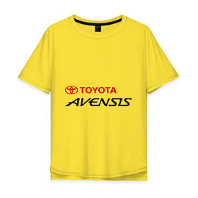Мужская футболка хлопок Oversize с принтом Toyota Avensis в Белгороде, 100% хлопок | свободный крой, круглый ворот, “спинка” длиннее передней части | avensis | toyota | toyota avensis | авенсис | тойота | тойота авенсис