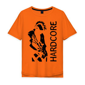 Мужская футболка хлопок Oversize с принтом Punk Hardcore в Белгороде, 100% хлопок | свободный крой, круглый ворот, “спинка” длиннее передней части | 