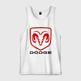 Мужская майка хлопок с принтом Dodge в Белгороде, 100% хлопок |  | dodge | авто2012 | додж | логотип dodge | логотип додж | символика dodge | символики додж