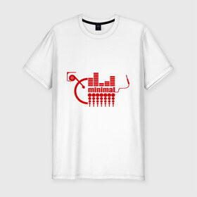 Мужская футболка премиум с принтом Minimal Techno в Белгороде, 92% хлопок, 8% лайкра | приталенный силуэт, круглый вырез ворота, длина до линии бедра, короткий рукав | Тематика изображения на принте: эквалайзер