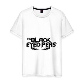 Мужская футболка хлопок с принтом Black Eyed Peas в Белгороде, 100% хлопок | прямой крой, круглый вырез горловины, длина до линии бедер, слегка спущенное плечо. | black eyed peasпесня | music | pop | rnb | исполнитель | музыка | поп