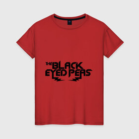 Женская футболка хлопок с принтом Black Eyed Peas в Белгороде, 100% хлопок | прямой крой, круглый вырез горловины, длина до линии бедер, слегка спущенное плечо | black eyed peasпесня | music | pop | rnb | исполнитель | музыка | поп