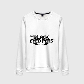 Женский свитшот хлопок с принтом Black Eyed Peas в Белгороде, 100% хлопок | прямой крой, круглый вырез, на манжетах и по низу широкая трикотажная резинка  | black eyed peasпесня | music | pop | rnb | исполнитель | музыка | поп