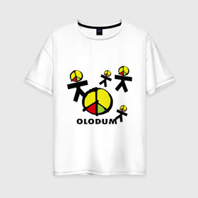 Женская футболка хлопок Oversize с принтом Olodum(1) в Белгороде, 100% хлопок | свободный крой, круглый ворот, спущенный рукав, длина до линии бедер
 | Тематика изображения на принте: бразилия