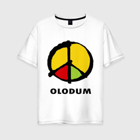 Женская футболка хлопок Oversize с принтом Olodum в Белгороде, 100% хлопок | свободный крой, круглый ворот, спущенный рукав, длина до линии бедер
 | Тематика изображения на принте: бразилия