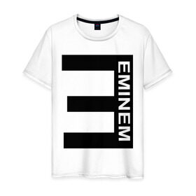 Мужская футболка хлопок с принтом Eminem(2) в Белгороде, 100% хлопок | прямой крой, круглый вырез горловины, длина до линии бедер, слегка спущенное плечо. | eminem | gangsta | gansta | hip | hip hop | hop | rap | реп | рэп | рэпчина | хип | хип хоп | хоп | эминем