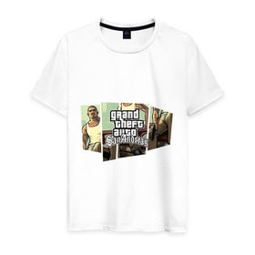 Мужская футболка хлопок с принтом Grand Theft Auto San Andreas (5) в Белгороде, 100% хлопок | прямой крой, круглый вырез горловины, длина до линии бедер, слегка спущенное плечо. | grand theft auto | gta | gta sa | san andreas | гта сан андреас