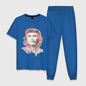 Мужская пижама хлопок с принтом Che Guevara (3) в Белгороде, 100% хлопок | брюки и футболка прямого кроя, без карманов, на брюках мягкая резинка на поясе и по низу штанин
 | гевара | куба | революция | свобода | че
