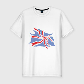 Мужская футболка премиум с принтом Флаг Англии в Белгороде, 92% хлопок, 8% лайкра | приталенный силуэт, круглый вырез ворота, длина до линии бедра, короткий рукав | england | gb | uk | англия | британский флаг | великобритания | соединенное королевство | флаг