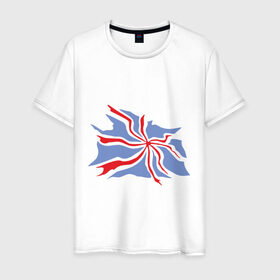 Мужская футболка хлопок с принтом Флаг Англии в Белгороде, 100% хлопок | прямой крой, круглый вырез горловины, длина до линии бедер, слегка спущенное плечо. | england | gb | uk | англия | британский флаг | великобритания | соединенное королевство | флаг