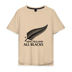 Мужская футболка хлопок Oversize с принтом All blacks в Белгороде, 100% хлопок | свободный крой, круглый ворот, “спинка” длиннее передней части | американский футбол | регби