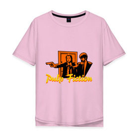Мужская футболка хлопок Oversize с принтом Pulp Fiction в Белгороде, 100% хлопок | свободный крой, круглый ворот, “спинка” длиннее передней части | pulp fiction | криминальное чтиво