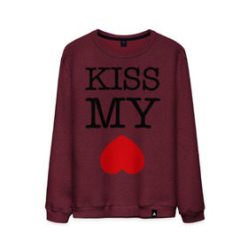 Мужской свитшот хлопок с принтом Kiss my ace в Белгороде, 100% хлопок |  | поцелуй | сердце | целовать