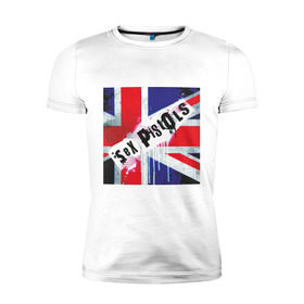 Мужская футболка премиум с принтом Sex Pistols (2) в Белгороде, 92% хлопок, 8% лайкра | приталенный силуэт, круглый вырез ворота, длина до линии бедра, короткий рукав | британский флаг