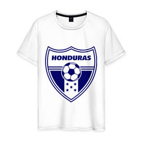Мужская футболка хлопок с принтом Сборная Гондураса в Белгороде, 100% хлопок | прямой крой, круглый вырез горловины, длина до линии бедер, слегка спущенное плечо. | евро 2012