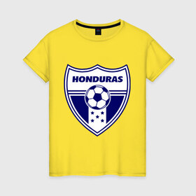 Женская футболка хлопок с принтом Сборная Гондураса в Белгороде, 100% хлопок | прямой крой, круглый вырез горловины, длина до линии бедер, слегка спущенное плечо | евро 2012