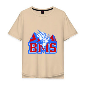 Мужская футболка хлопок Oversize с принтом Blue Mountain State в Белгороде, 100% хлопок | свободный крой, круглый ворот, “спинка” длиннее передней части | blue mountain state | bms