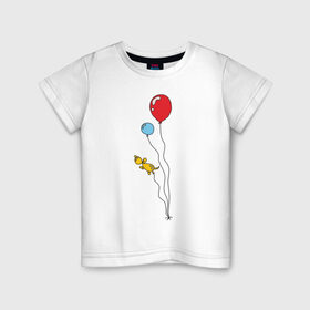 Детская футболка хлопок с принтом Воздушные шарики в Белгороде, 100% хлопок | круглый вырез горловины, полуприлегающий силуэт, длина до линии бедер | воздушное настроениевоздушные шарики | праздник