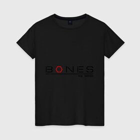 Женская футболка хлопок с принтом Bones the Series в Белгороде, 100% хлопок | прямой крой, круглый вырез горловины, длина до линии бедер, слегка спущенное плечо | 