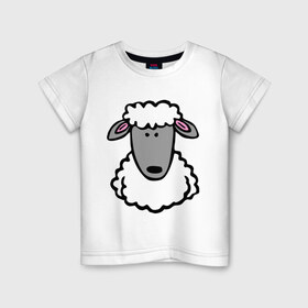 Детская футболка хлопок с принтом Гламурная овца в Белгороде, 100% хлопок | круглый вырез горловины, полуприлегающий силуэт, длина до линии бедер | баран | барашик | гламурная овца | овечка | овца