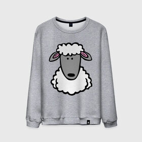 Мужской свитшот хлопок с принтом Гламурная овца в Белгороде, 100% хлопок |  | баран | барашик | гламурная овца | овечка | овца