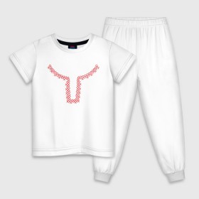Детская пижама хлопок с принтом Рубашка со славянским узором в Белгороде, 100% хлопок |  брюки и футболка прямого кроя, без карманов, на брюках мягкая резинка на поясе и по низу штанин
 | русь