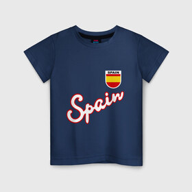 Детская футболка хлопок с принтом Сборной Испании по футболу в Белгороде, 100% хлопок | круглый вырез горловины, полуприлегающий силуэт, длина до линии бедер | spain football | сборная испании по футболу